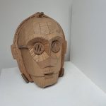 DIY cardboard C3po costume
