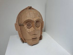 DIY cardboard C3po costume